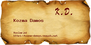 Kozma Damos névjegykártya